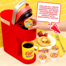 Eggo Vanilla Waffle coffee pod hot cup ideal comfort.
