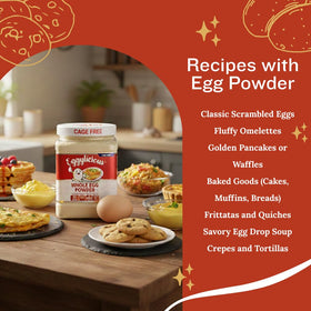 Eggylicious cooking-pasta-dishes ready-to-use egg alternative for savory meals.