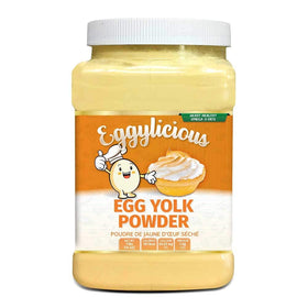 Eggylicious Pride of India egg yolk powder front packaging showing authentic origin and design.