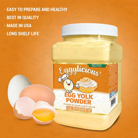 Reconstituting Eggylicious Pride of India yolk powder with water for runny yolk.
