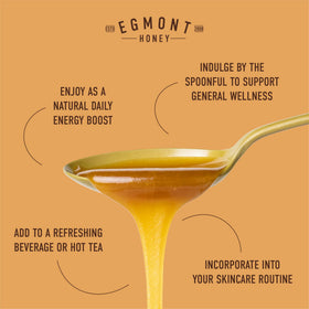 Egmont Honey jar with spoon ready for breakfast drizzle