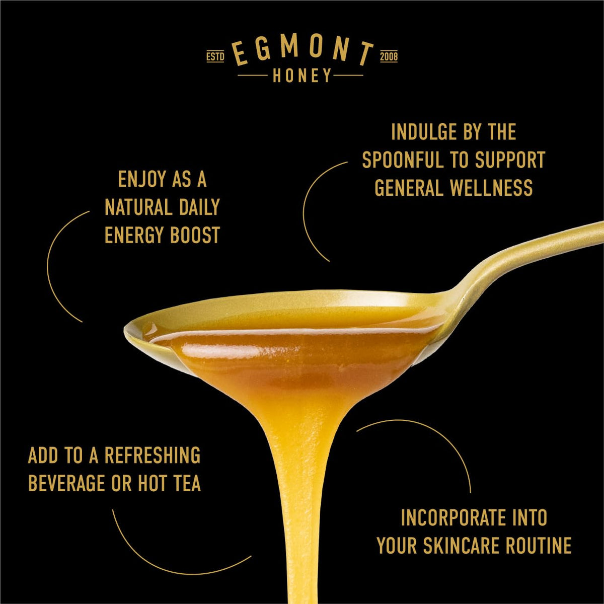 Egmont Honey lab-tested-traceable batch ensures transparency and quality.