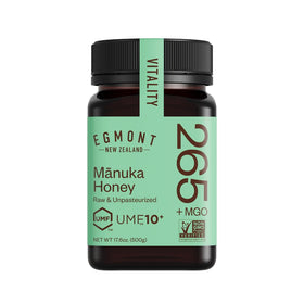 Egmont Honey Manuka bottle with 500g jar, pure New Zealand honey for daily use.