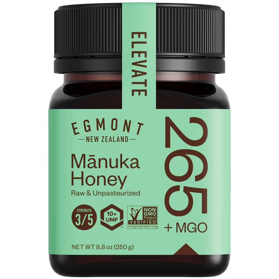 Egmont Honey Manuka jar closeup showing rich texture for daily use.