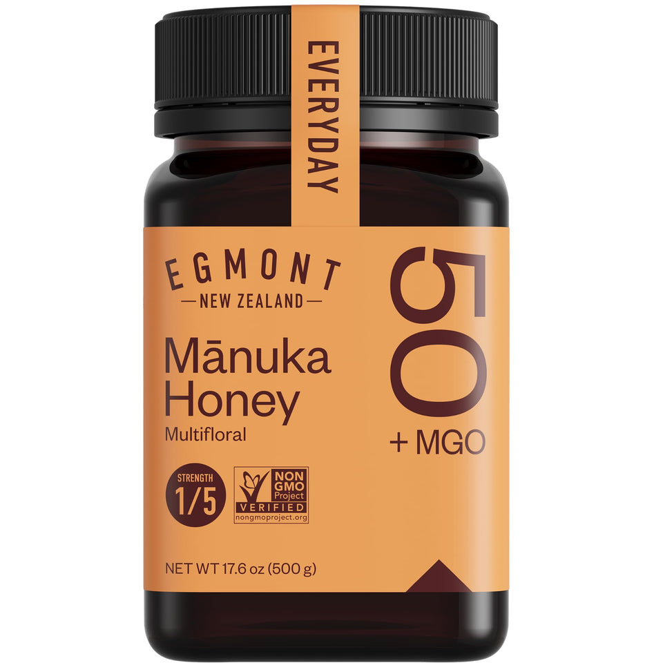 Egmont Honey Raw Manuka Honey Jar with caramel notes for drizzle on breakfast