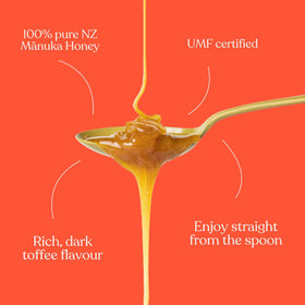 Egmont Honey spoonful in tea for versatile daily ritual