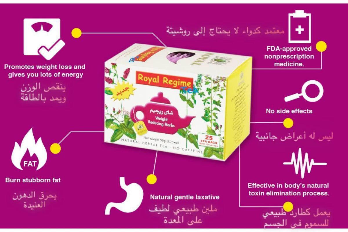 Multiple packs of Egyptian Pharaoh Royal Regime Tea ready for sharing.