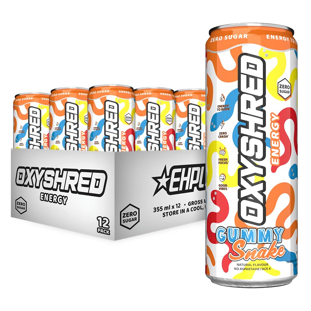 EHP Labs OxyShred healthy energy bottle with zero sugar for clean energy.