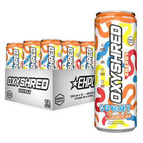 EHP Labs OxyShred healthy energy bottle with zero sugar for clean energy.