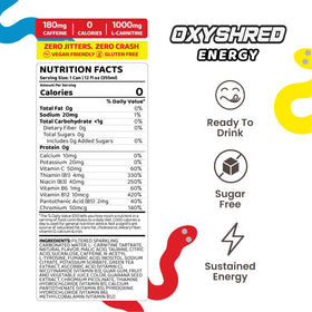 EHP Labs OxyShred zero sugar can ready for on-the-go energy boosts.