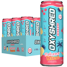 EHP Labs OxyShred Bahama Breeze can showcasing refreshing energy