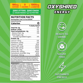 EHP Labs OxyShred kiwi strawberry can on a clean surface, easy RTD energy