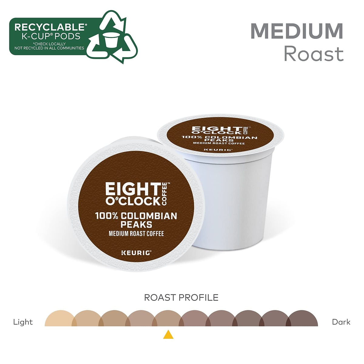 Eight O'Clock Colombian Peaks aroma burst enhancing morning mood.