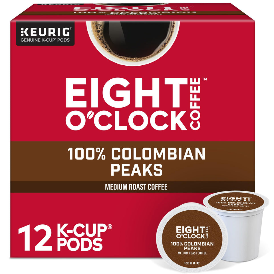 Eight O'Clock Colombian Peaks K-Cup pod ready for quick single-serve brewing