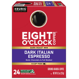 Eight O'Clock Dark Italian Roast used for espresso-style beverages