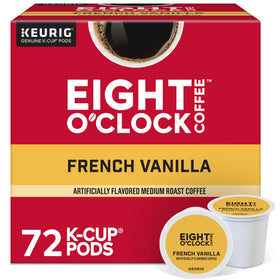 Eight O'Clock Coffee French Vanilla K-Cup pods with rich aroma and smooth flavor