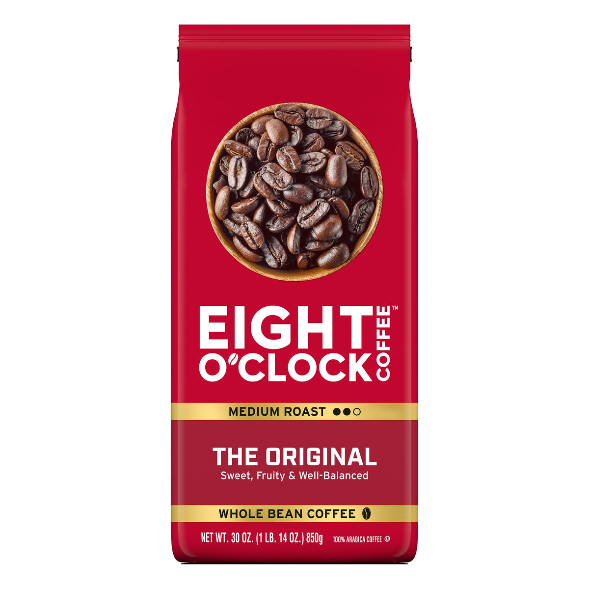Eight O'Clock Coffee The Original whole-bean pack front view for daily brew