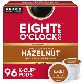 Eight O'Clock Hazelnut pods box for quick daily breews and convenience