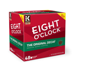Eight O'Clock Original Decaf Arabica beans promise rich decaf flavor