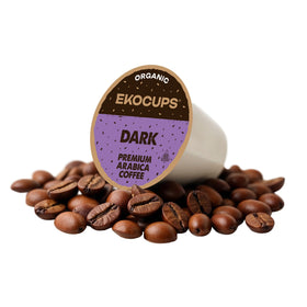 Eco-friendly EKOCUPS capsules ready for recycling to reduce waste