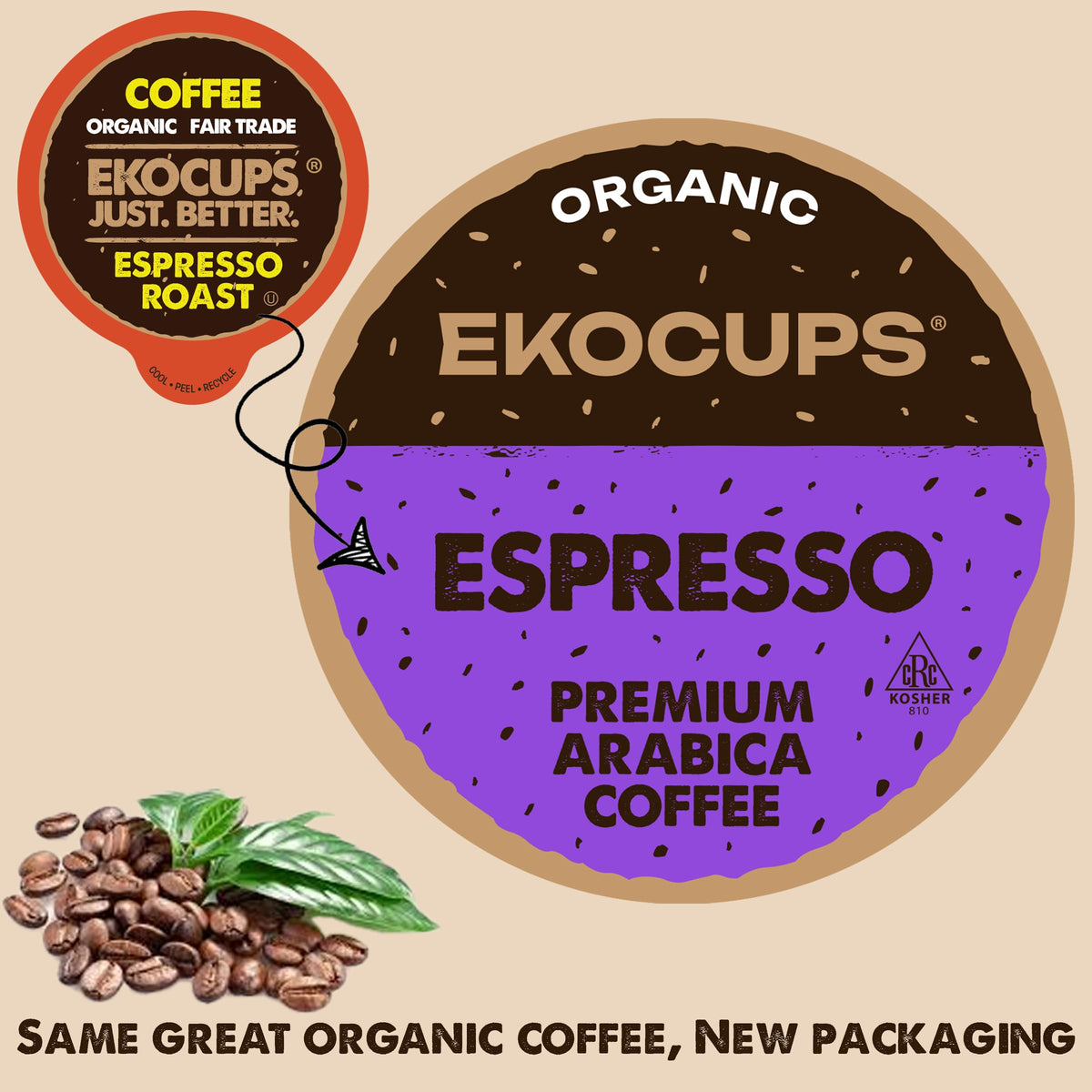 EKOCUPS Keurig-compatible espresso roast pods for seamless home brewing.
