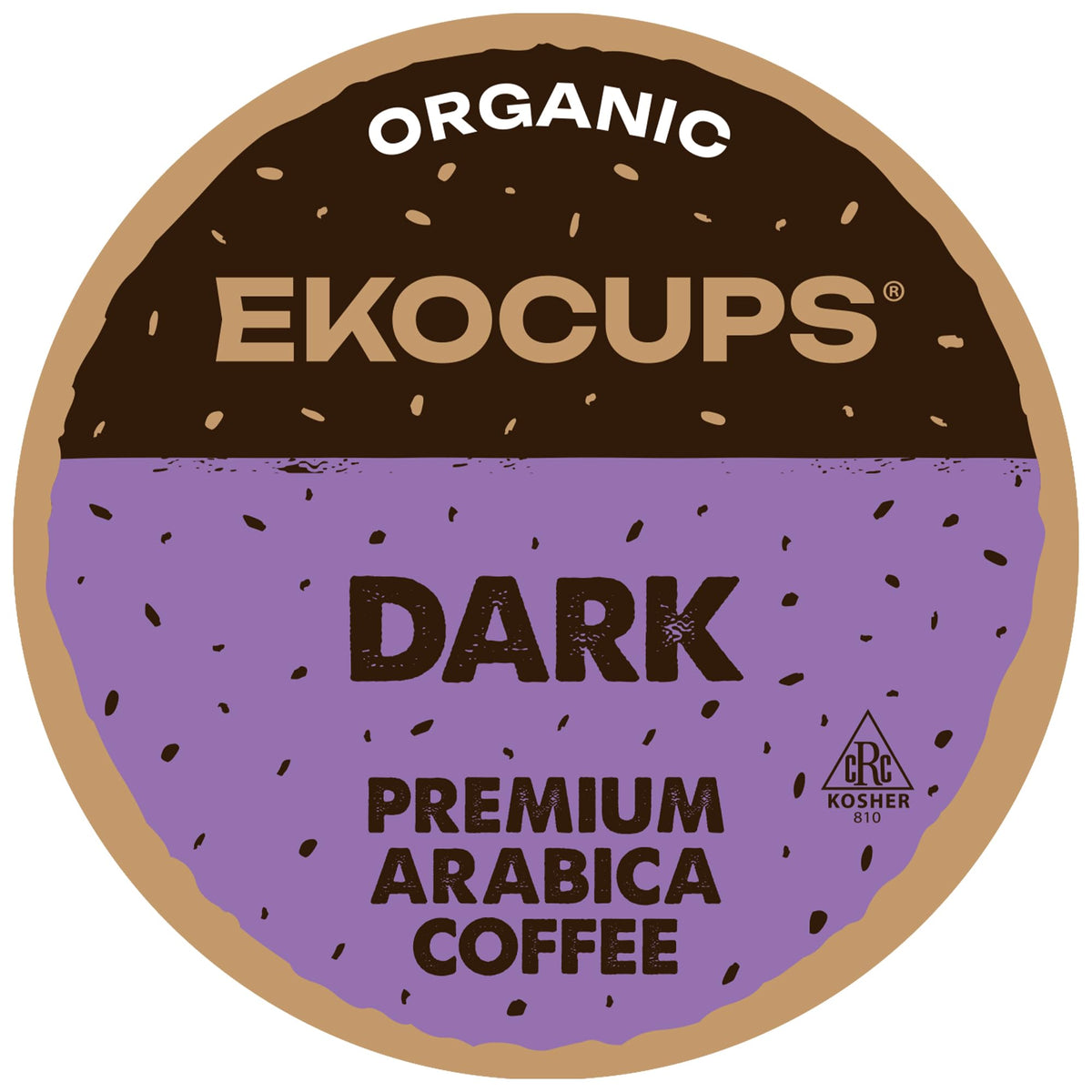 EKOCUPS Organic Dark Roast pod ready for a bold morning brew and aroma