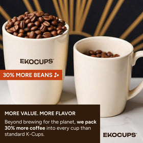 EKOCUPS recyclable coffee pods supporting eco-friendly brewing.