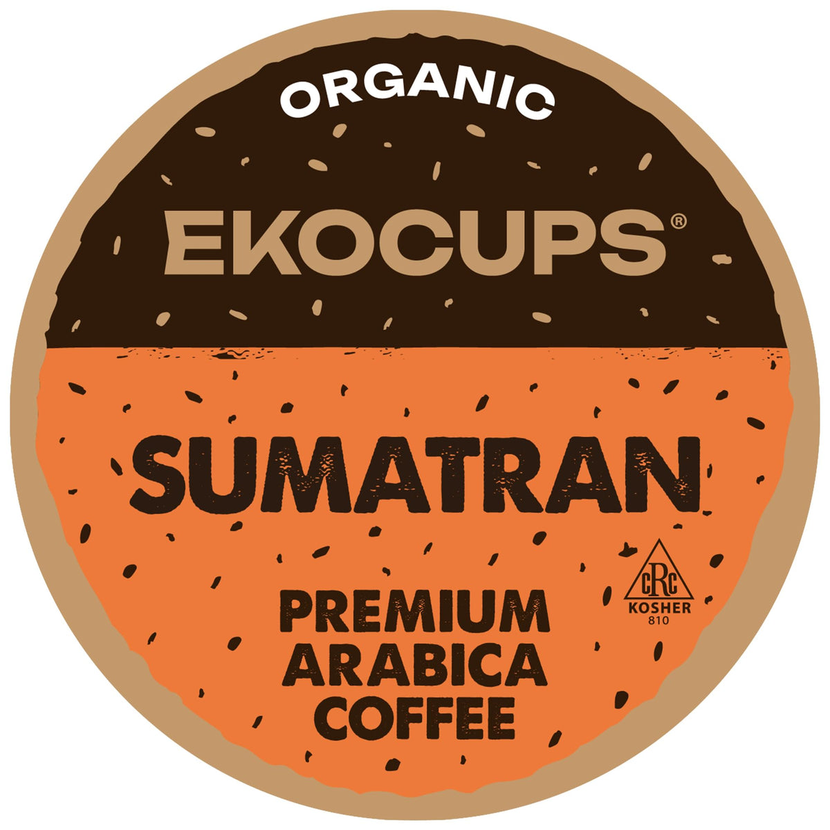 EKOCUPS Sumatra coffee pods, 40-count pack for Keurig brewers.