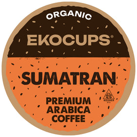 EKOCUPS Sumatra coffee pods, 40-count pack for Keurig brewers.