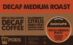 EKOCUPS Swiss Water decaf aroma close-up reveals subtle fruit notes