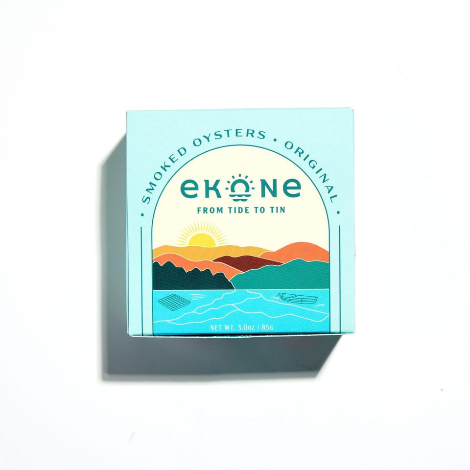 Ekone Original smoked oysters can exterior, convenient protein for quick meals.
