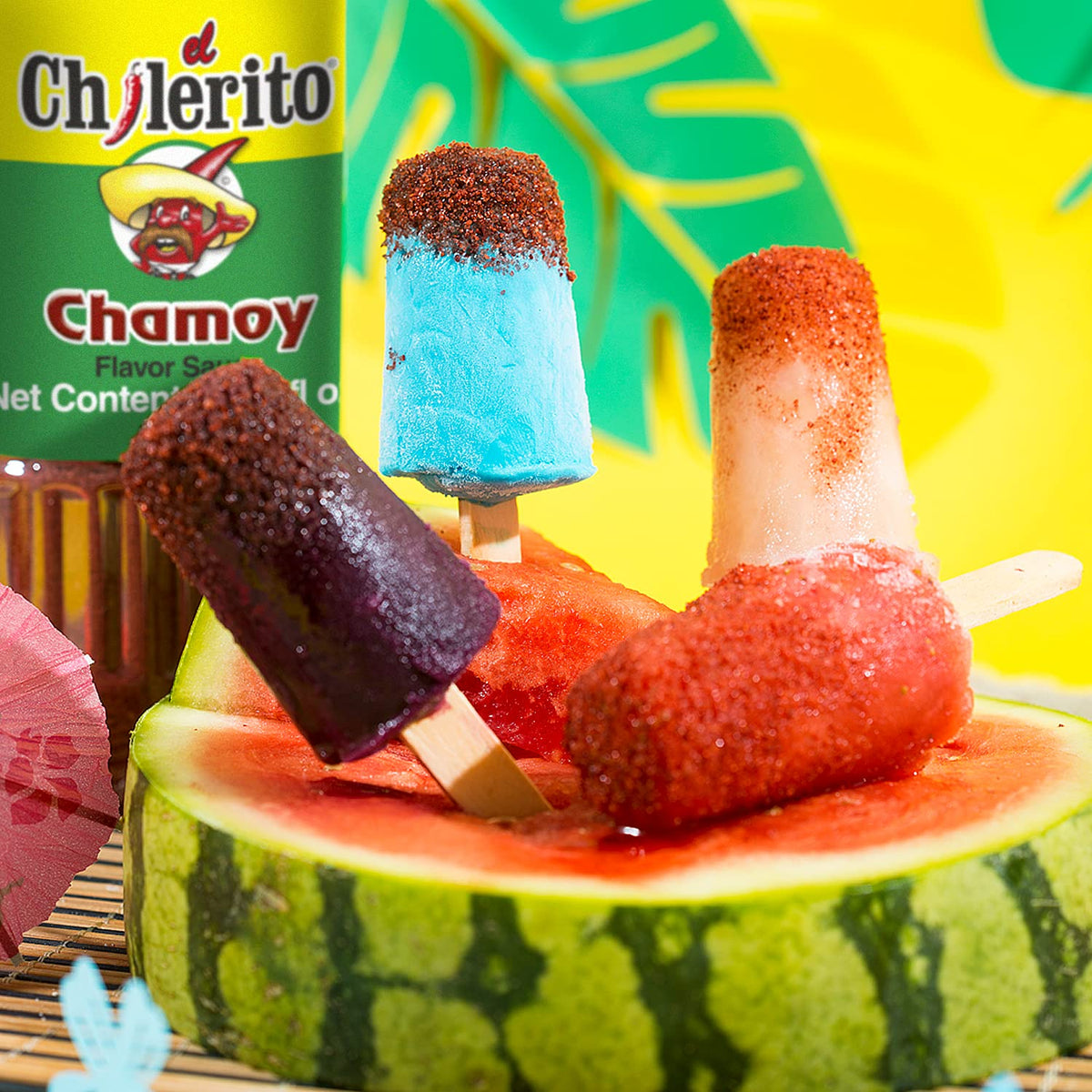 El Chilerito Chamoy Sauce 5L jug catering pack, ideal for events.