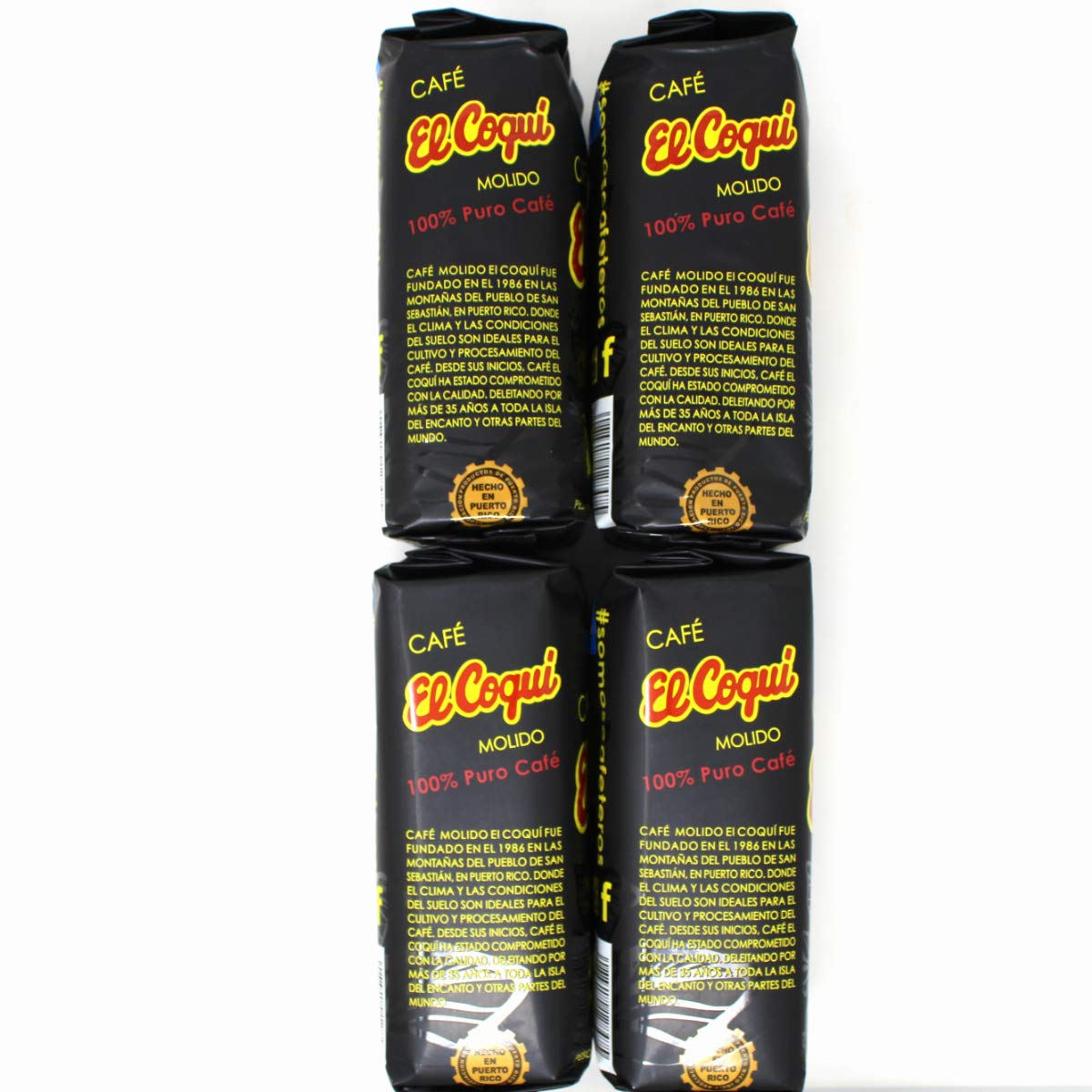 El Coquí roasted beans close-up 4-pack with full-bodied aroma