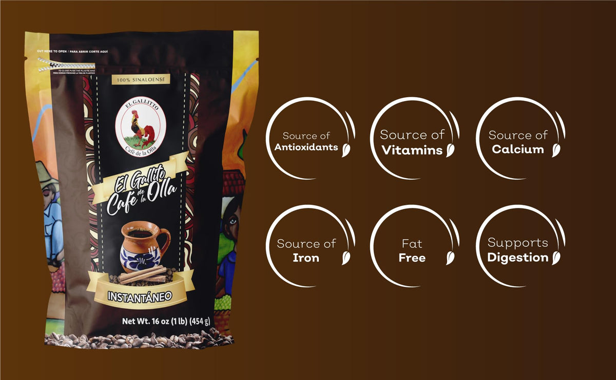 EL GALLITO Café de la Olla dissolves easily in hot water.