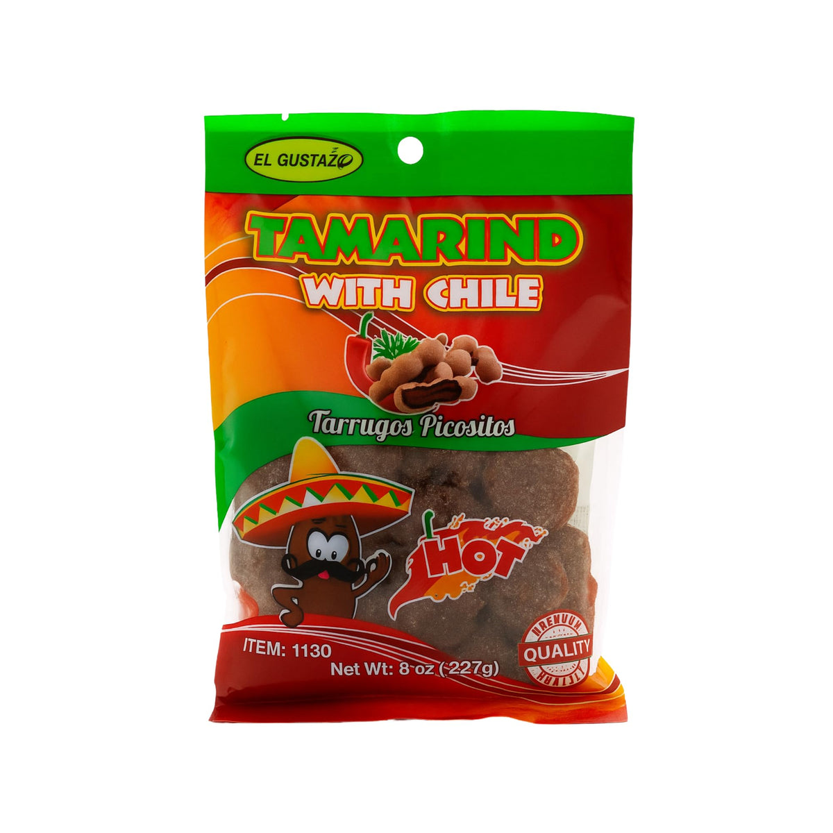 El Gustazo tamarind balls with chili bag front showing bold flavor teaser for sharing