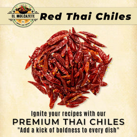 El Molcajete chili peppers closeup highlighting deep red color and sturdy texture.