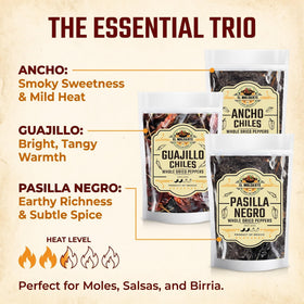 El Molcajete guajillo chile whole adds bright, tangy warmth to sauces and stews.