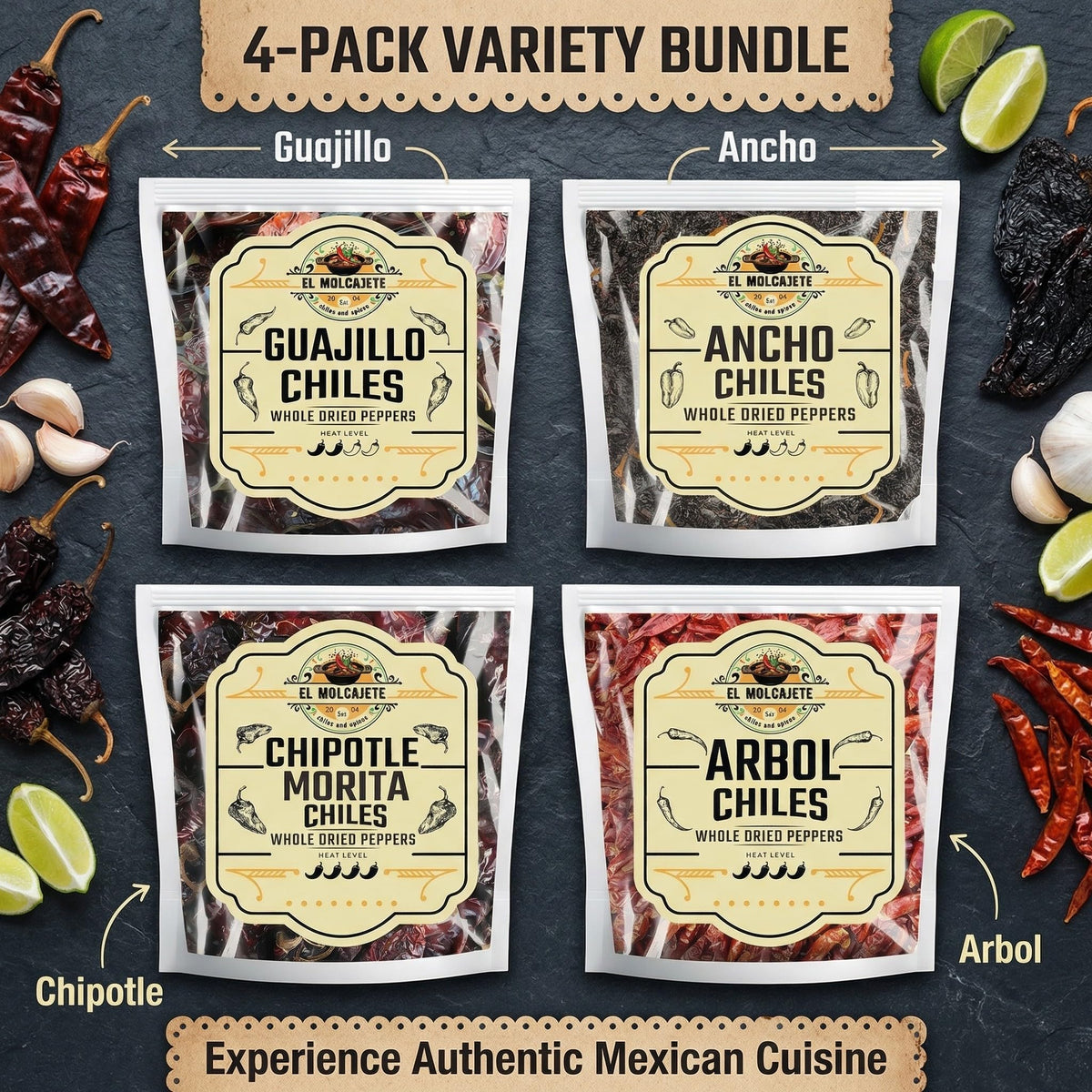 El Molcajete Hand-selected chiles – premium quality for bold flavor