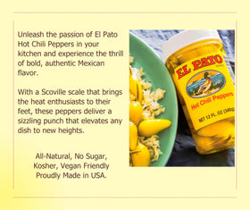 El Pato peppers pizza garnish with extra kick