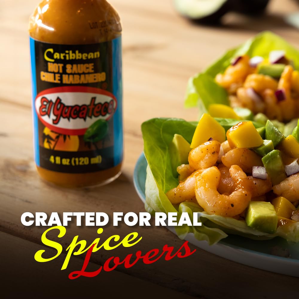 El Yucateco Caribbean Habanero sauce marinade for meats adds Caribbean flair