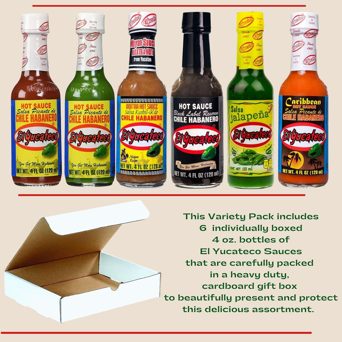 El Yucateco Jalapeño bottle offers a classic, mild to medium kick.