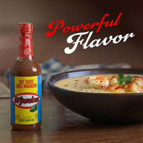 A few drops of El Yucateco Red Habanero elevate morning eggs with bright heat.