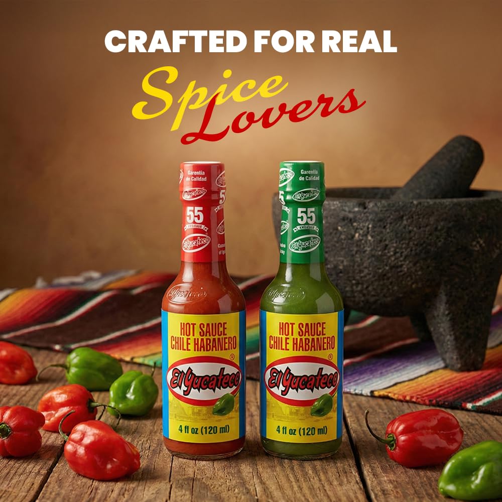 El Yucateco red sauce for dipping, enhancing dips and toppings with depth.