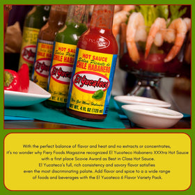 El Yucateco Variety Pack Gift Box shows six sauces in a premium package.
