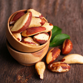 Elan Organic Raw Brazil nuts close-up showing creamy texture ideal for snacks