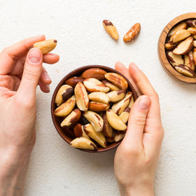 Elan Organic Brazil nuts served in a snack bowl for a quick plant-based bite