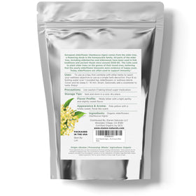 Elanen Naturals elderflower tea in cup conveys soothing aroma