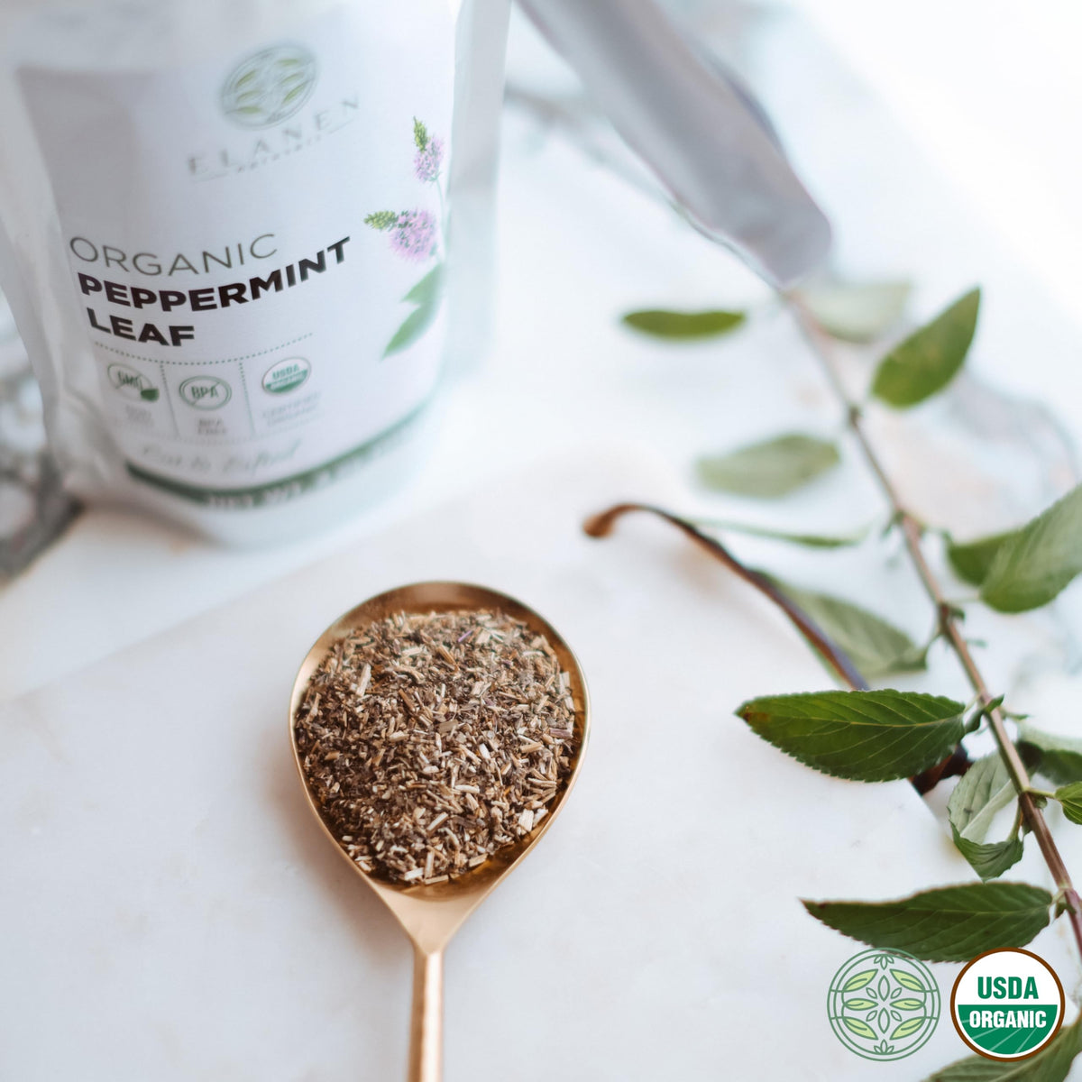 Elanen Naturals European-grown peppermint from Ukraine for clean flavor