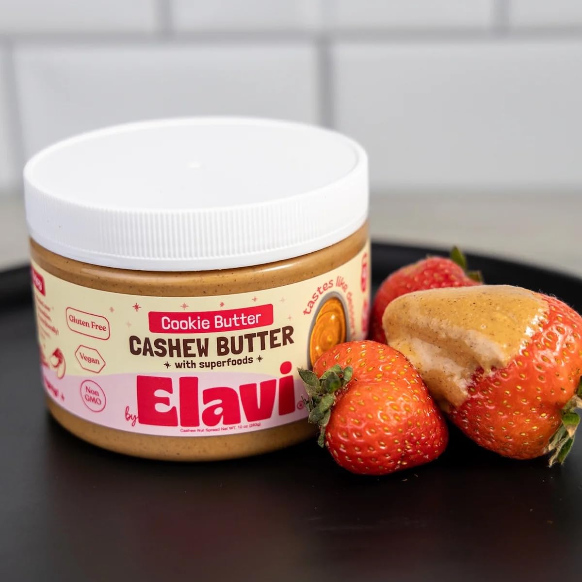 ELAVI Keto Cashew Butter with berries, natural low sugar indulgence