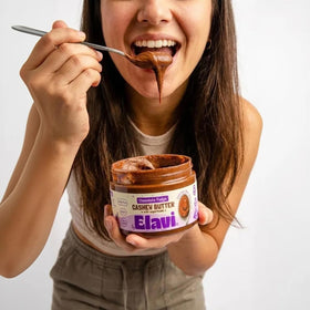 ELAVI Keto Cashew Butter nutrition label, no sugar alcohols